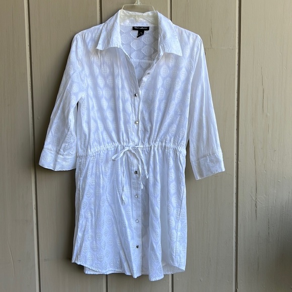 Club Z Collection Swim Club Z Collection White Coverup Dress With